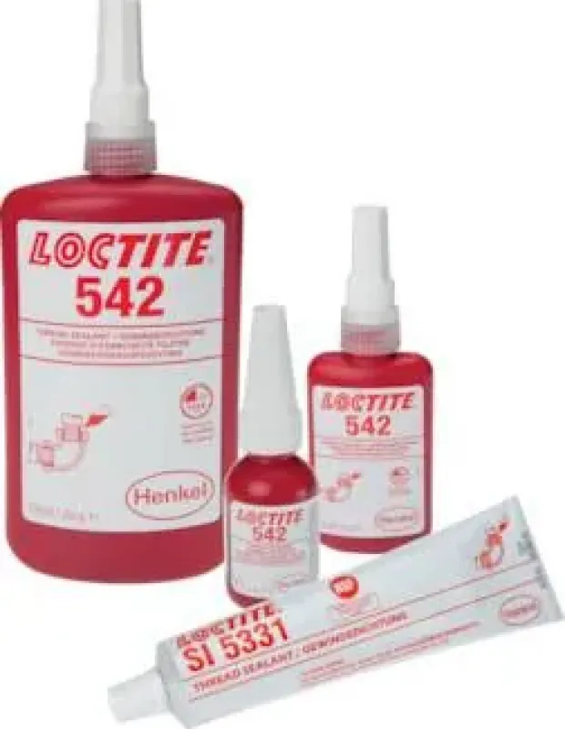 Übersichtsbild, das die verschiedenen LOCTITE® Produkte (Flaschen/Tuben) zeigt