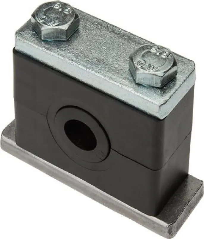 Hydac Rohrschelle Edelstahl schwere Baureihe DIN 3015 T2 mit Elastomereinsatz für Hydraulik- und Pneumatikleitungen