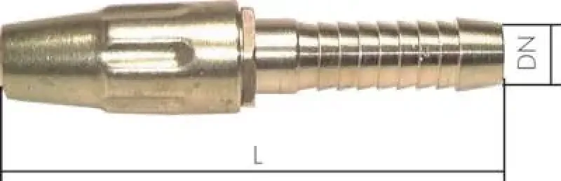 GK Schlauchspritze aus Messing mit Schlauchtülle