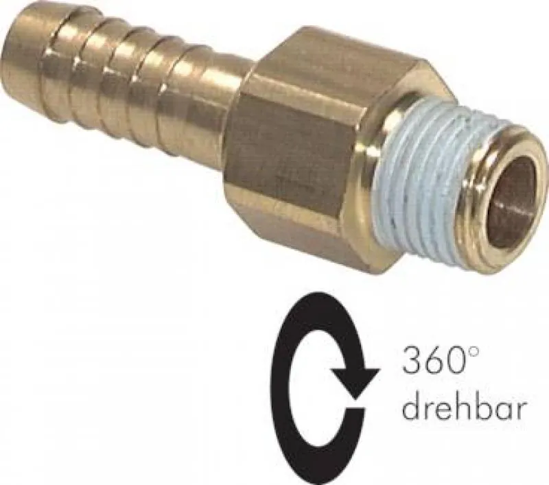 Drehbare Gewindetülle aus Messing mit konischem Gewinde PN 12
