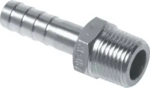 Gewindetüllen mit konischem Gewinde, Edelstahl 1.4408 bis 16 bar, Tülle, Schlauch, alle Größen