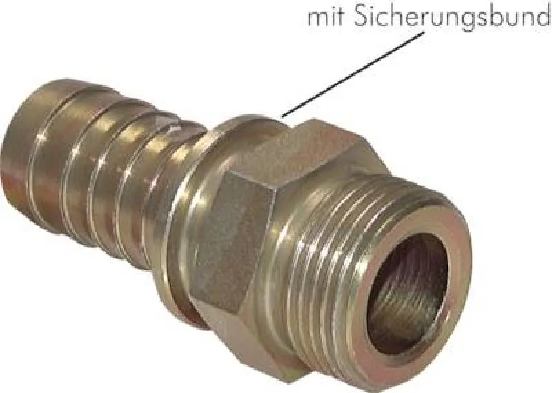 Gewindetülle mit zylindrischem Gewinde und deutlich sichtbarem Sicherungsbund