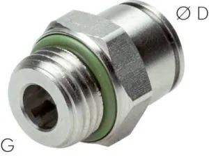 Steckverschraubungen, zylindrisches Gewinde, Edelstahl, Gerader Steckanschluss, IQS, alle Größen Steckverbindung, Steckverbinder, Verbinder, Leitungsverbinder