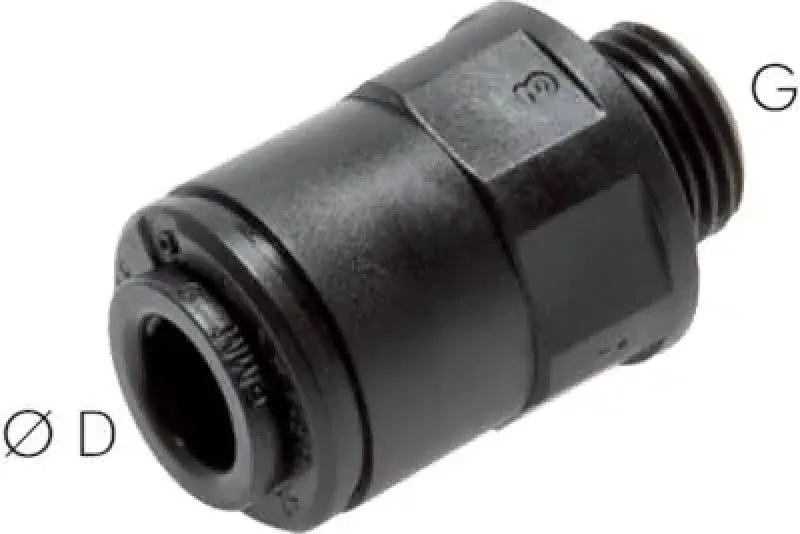 IQS Steckverschraubung FDA POM mit zylindrischem Außengewinde alle Größen