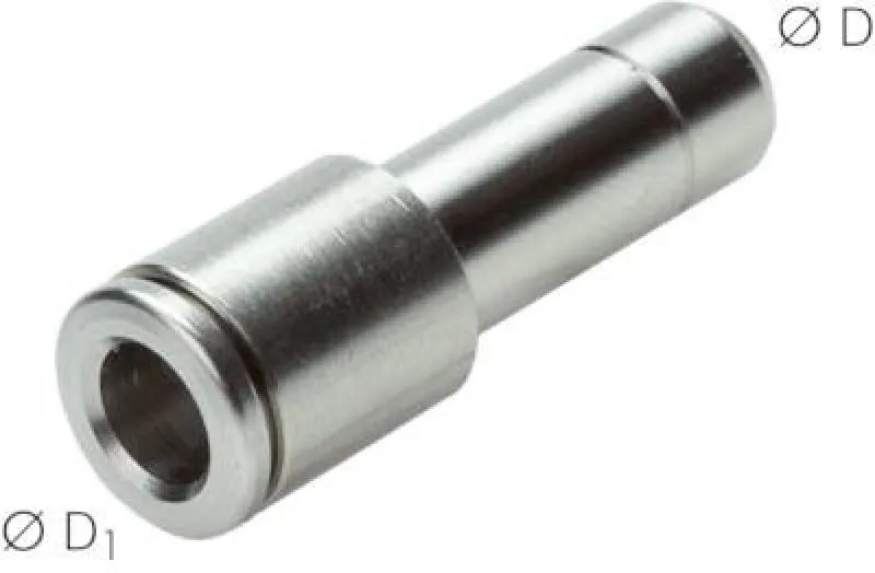 Steckverbindungen reduzierend mit Stecknippel, Edelstahl, IQS, alle Größen, Lebensmittelecht von www.pneumatikshop-online.de