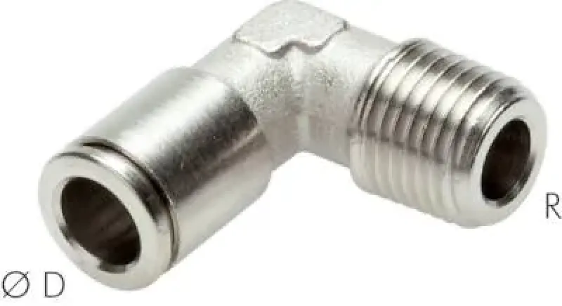 IQS Winkel-Steckverschraubung konisch R-Gewinde feststehend