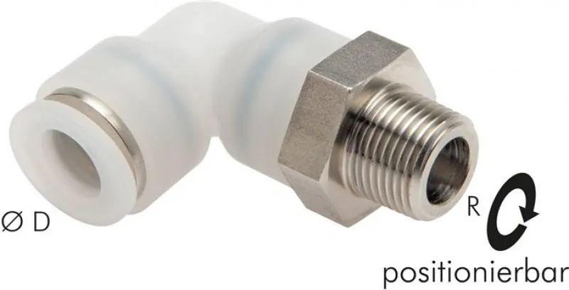 Winkelsteckverschraubungen, PVDF, alle Größen von www.pneumatikshop-online.de