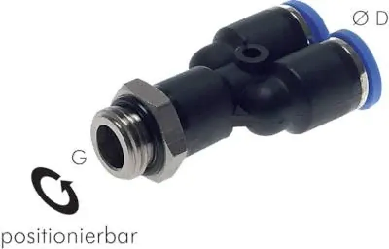 IQS Y-Steckverschraubung Standard mit zylindrischem Gewinde
