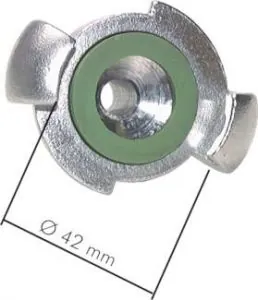 Kompressorkupplungen mit Schlauchtülle & Sicherungsbund (ähnlich DIN 3489), 42 mm, 10 bar Temperguss verzinkt, NBR-Dichtung