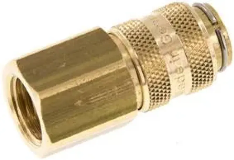 Kupplungsdosen mit Innengewinde, NW 5, Messing, verschiedene Größen