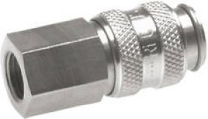Kupplungsdosen mit Innengewinde, NW 5, Stahl gehärtet & vernickelt, alle Größen von www.pneumatikshop-online.de