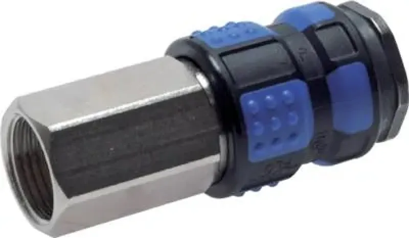 Parker® Kupplungsdosen NW 7,2 mit Kugelverriegelung und blauer Kunststoffhülse