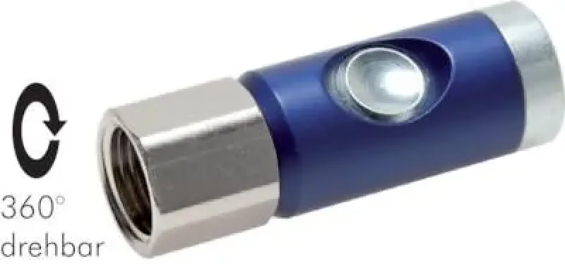 Sicherheits-Druckknopfkupplungsdose NW 7,2 aus verzinktem Stahl mit Innengewinde