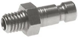 Kupplungsstecker mit Außengewinde, NW 2,7 , Edelstahl, Stecker, Kupplung, Standard, alle Größen Kupplungsstecker mit Außengewinde, NW 2,7 , Edelstahl, Stecker, Kupplung, Standard, alle Größen