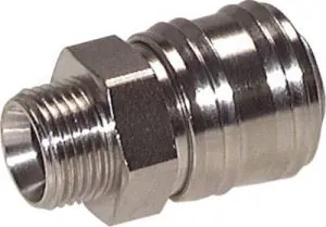 Kupplungsdosen mit Außengewinde, NW 7,2, Messing vernickelt, Kupplung, Dose, Kupplungsdose, alle Größen Kupplungsdosen mit Außengewinde, NW 7,2, Messing vernickelt, Kupplung, Dose, Kupplungsdose, alle Größen