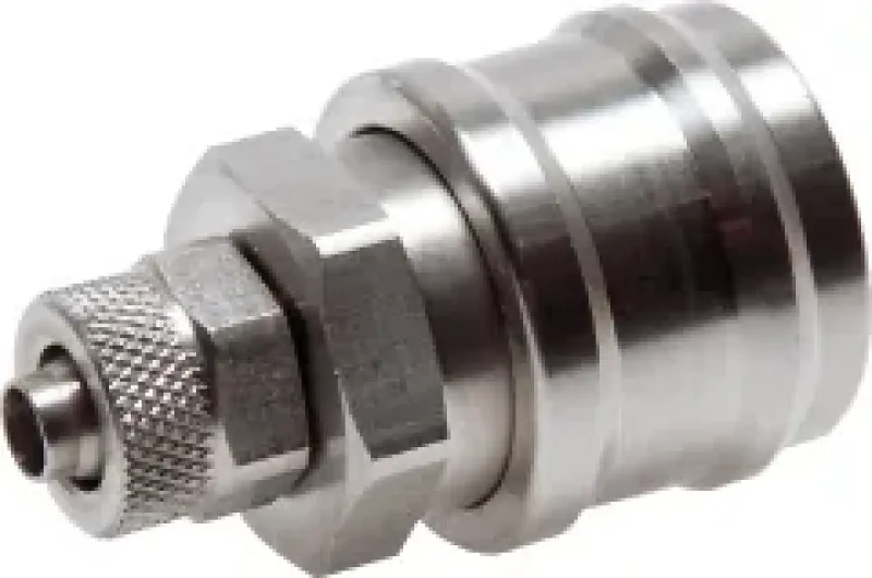 Kupplungsdosen NW 7,2 aus massivem Edelstahl 1.4305 mit Überwurfmutter