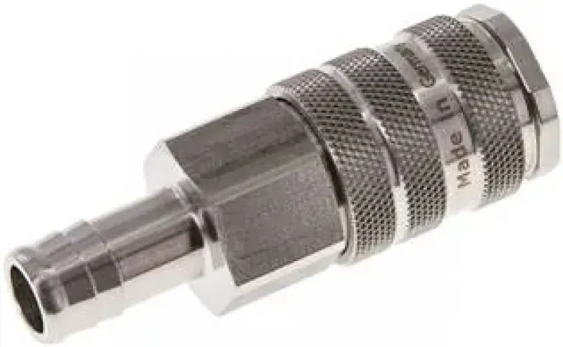 Kupplungsdosen mit Schlauchtülle, NW 10, Edelstahl 1.4404, verschiedene Größen