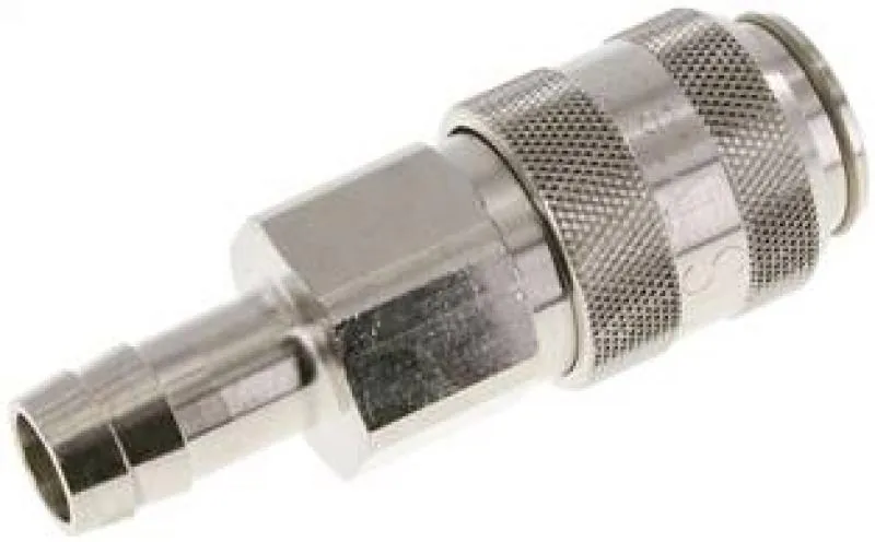 Parker® Rectus® Serie 38 Kupplungsdosen NW 15 aus glänzend vernickeltem Messing mit Schlauchtülle