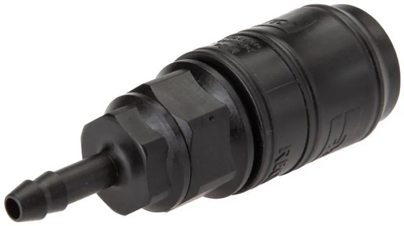 Original Parker® Kupplungsdose aus schwarzem POM mit Schlauchtülle NW 7,2