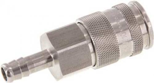 Kupplungsdosen mit Schlauchtülle, NW 10, Edelstahl 1.4305, alle Größen