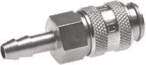 Kupplungsdosen mit Schlauchtülle, NW 5, Messing vernickelt, Dose, Kupplung, Tülle, Standard, alle Größen Kupplungsdosen mit Schlauchtülle, NW 5, Messing vernickelt, Dose, Kupplung, Tülle, Standard, alle Größen