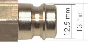 Kupplungsdosen Edelstahl 1.4305, gerade Schlauchtülle MIT ENTRIEGELUNG, DN 9 (13 mm Zapfen), Temperierkupplung, GSP, kompatibel zu Hasco,alle Größen,Parker, Hydraulik, Mineralöl, Luft, Wasser, Schmieröl, Schlauch, Druckschlauch, Pneumatik