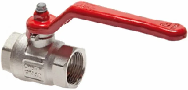 Kugelhahn 2-teilig Messing vernickelt voller Durchgang IG kurze Bauform bis 50 bar alle Größen