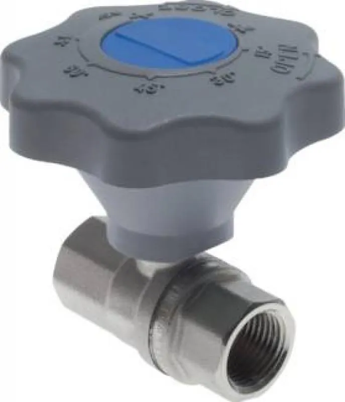 Sanftschluss Kugelhahn DVGW geprüft EN 331 IG Messing vernickelt 40–50 bar alle Größen