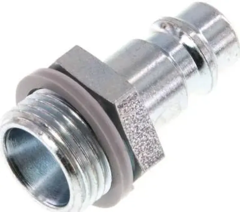 Kupplungsstecker NW 7,2 aus massivem, gehärtetem Stahl mit Außengewinde