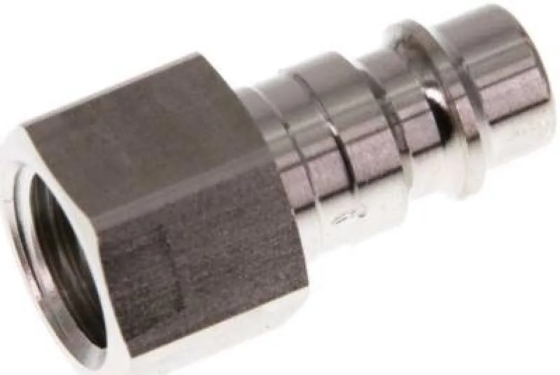 Kupplungsstecker NW 7,2 aus massivem Edelstahl 1.4404 mit Innengewinde