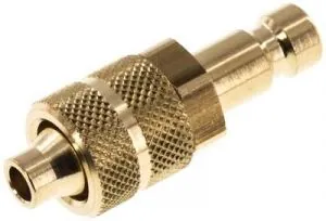 Kupplungsstecker mit Überwurfmutter, NW 2,7 , Messing, Stecker, Kupplung, Überwurf, Standard, alle Größen
