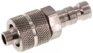 Kupplungsstecker mit Überwurfmutter, NW 2,7 , Edelstahl 1.4404, Stecker, Kupplung, Überwurf, Standard, alle Größen