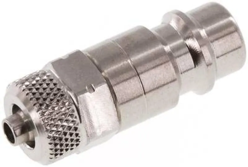 Kupplungsstecker mit Überwurfmutter, NW 7,2, Edelstahl 1.4404, alle Größen von www.pneumatikshop-online.de