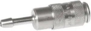 Kupplungsdosen mit Schlauchtülle, NW 2,7 , Messing vernickelt, Tülle, Dose, Kupplung, Standard, alle Größen