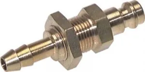 Kupplungsstecker mit Schlauchtülle & Schottgewinde, NW 5, Messing, Stecker, Tülle, Kupplung, Schott, alle Größen Kupplungsstecker mit Schlauchtülle & Schottgewinde, NW 5, Messing, Stecker, Tülle, Kupplung, Schott, alle Größen