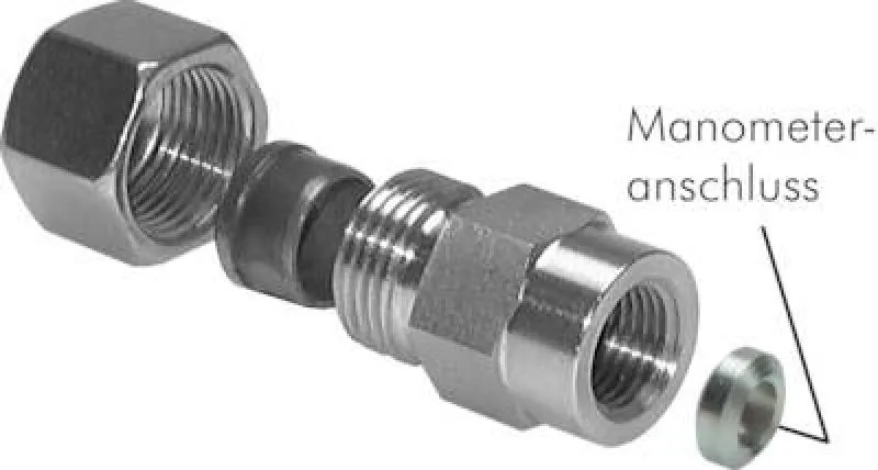 Manometerverschraubungen (Anschlussverschraubung für Rohr), Edelstahl 1.4571, alle Größen von www.pneumatikshop-online.de