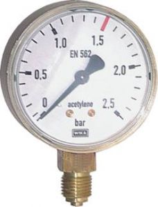 Schweißtechnikmanometer Ø 63 mm, Klasse 2.5