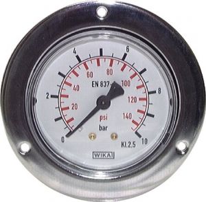 Einbaumanometer mit großem Frontring Ø 40, 50, 63 mm, Klasse 2,5, alle Größen