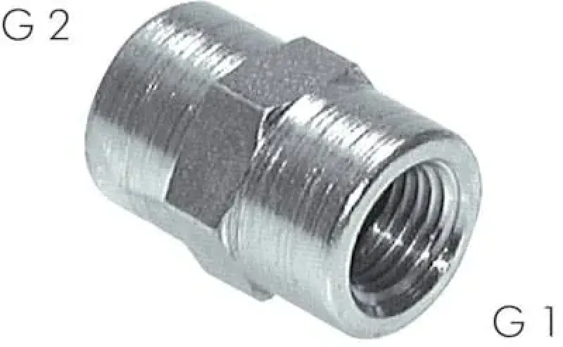 Hochdruck-Muffe Stahl verzinkt massiv bis 350 bar