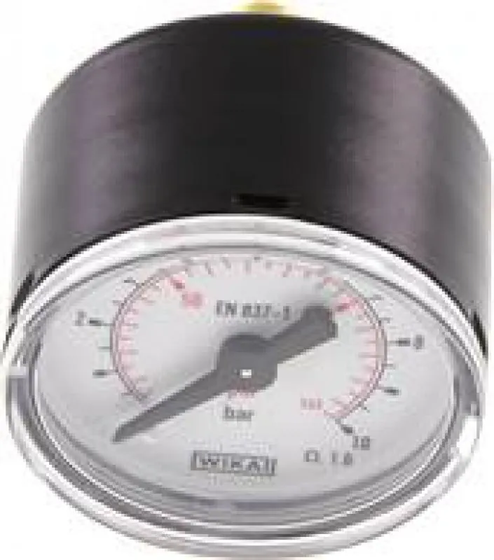 WIKA Standardmanometer Ø 40, 50, 63 mm, Anschluss hinten (axial), Klasse 1.6, Stahlgehäuse