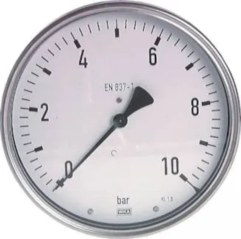 WIKA Präzisions-Großmanometer Ø 160 mm, Klasse 1.0 mit axialem Anschluss hinten