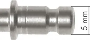 Kupplungsstecker mit Außengewinde, NW 2,7 , Edelstahl 1.4404, Stecker, Kupplung, Standard, alle Größen