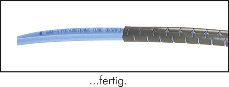 Bsp 3 Kabelschutzschlauch Schnellmontage-Set für Industrie und Werkstatt