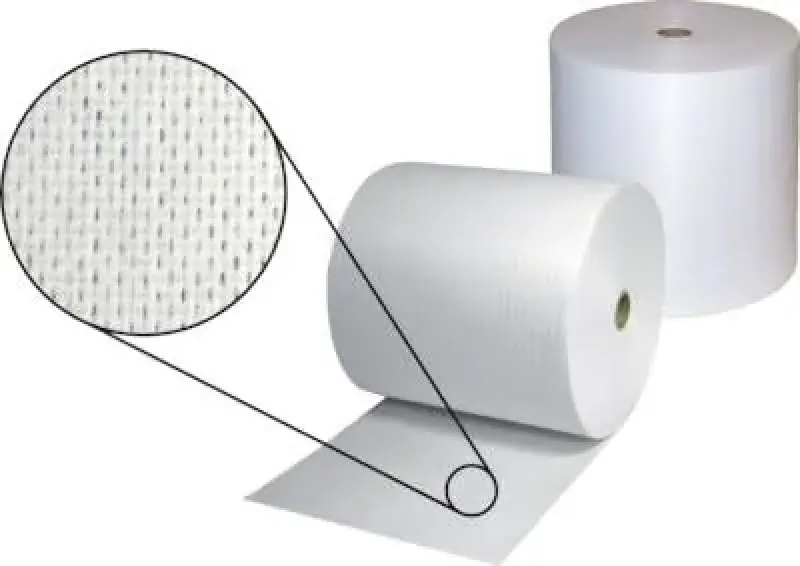 Detailaufnahme eines gelochten Viskose Spezialwisch- und Poliertuchs