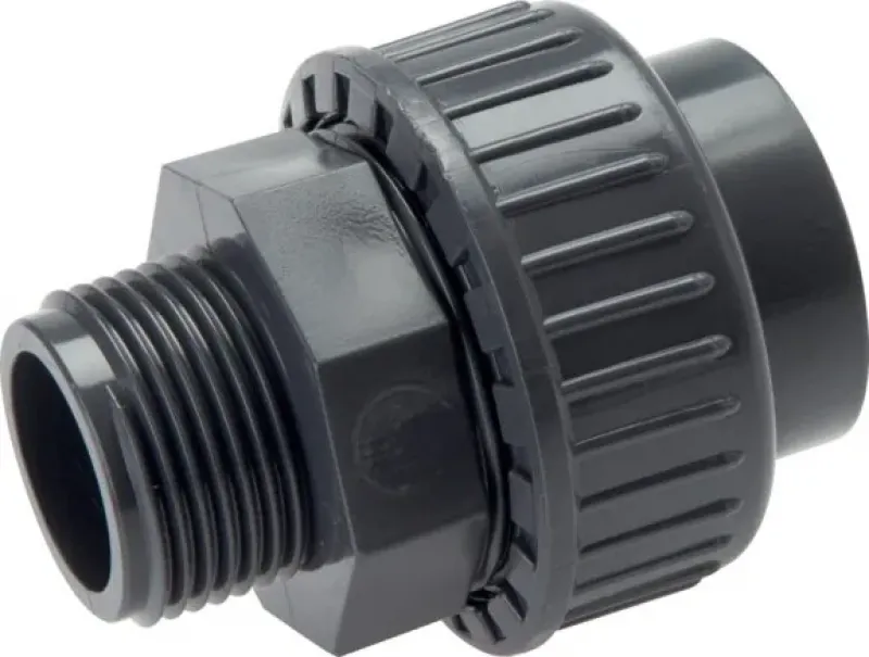 Verschraubung PVC-U mit Klebemuffe und Außengewinde (nur Kunststoff) PN 16 bar