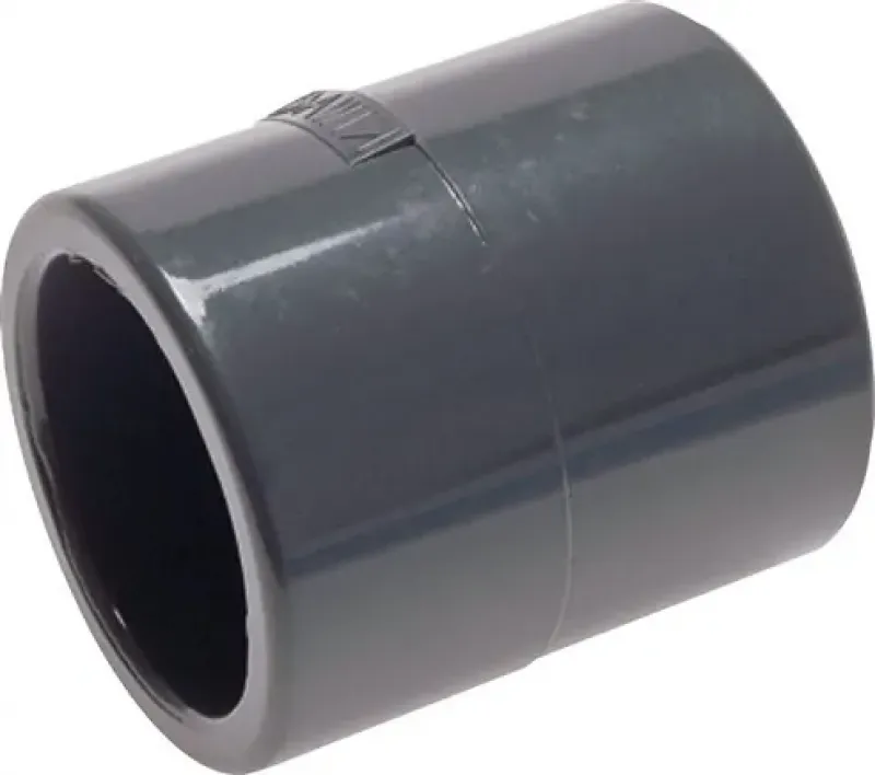 Verbinder PVC-U mit beidseitigen Klebemuffen PN 16 bar