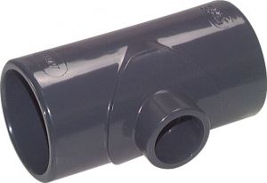 T-​Stücke reduziert mit Klebemuffen PVC-U PN 16, alle Größen von www.pneumatikshop-online.de