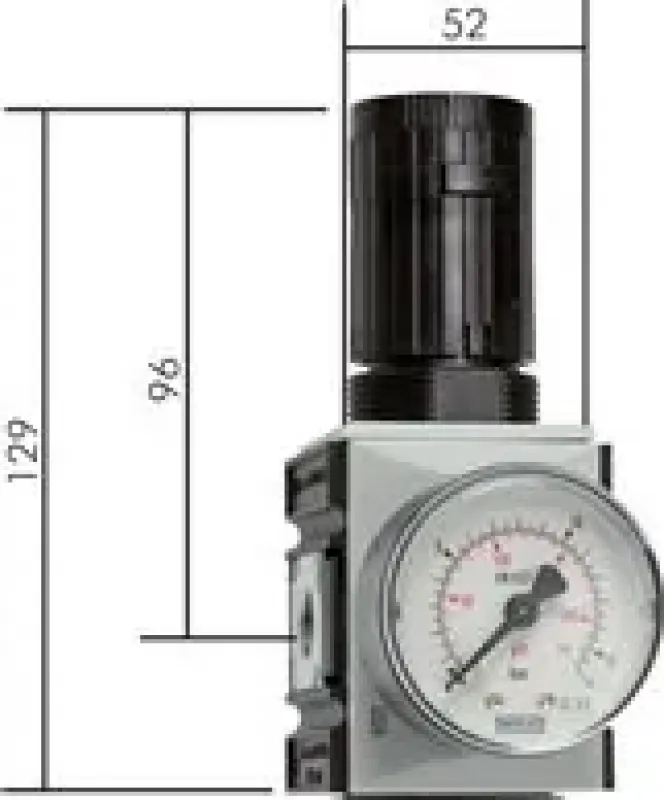 Aventics Druckregler Serie Futura Baureihe 1 Gehäuse anthrazit