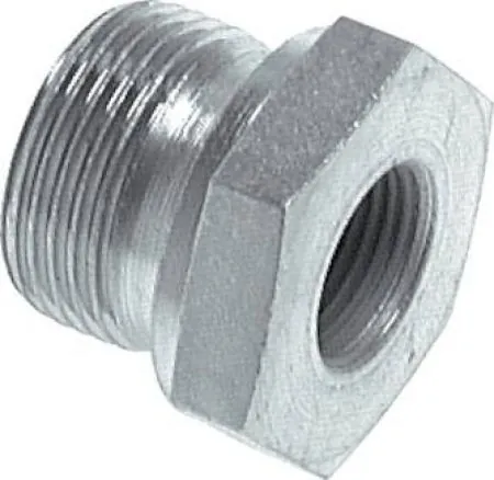 Hydraulik-Gewindereduzierungen mit zylindrischem Innen- und Außengewinde, bis 630 bar, Stahl verzinkt, Elastomerdichtung, Reduzierung, alle Größen