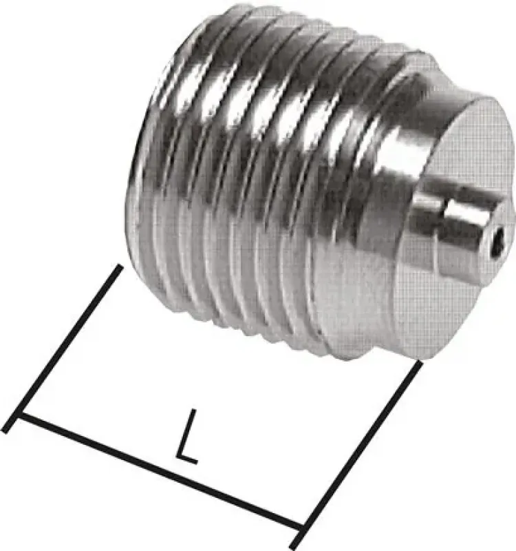 Reduzierstück Edelstahl für Manometer mit Zentrierzapfen, V2A, alle Größen G 1/4" auf G 1/8" u.a.